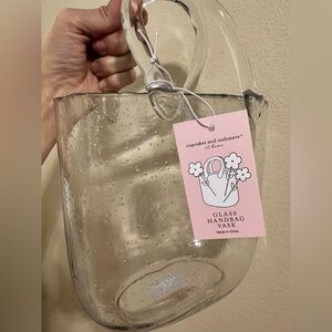 Cupcakes and Cashmere Glass Handbag Vase